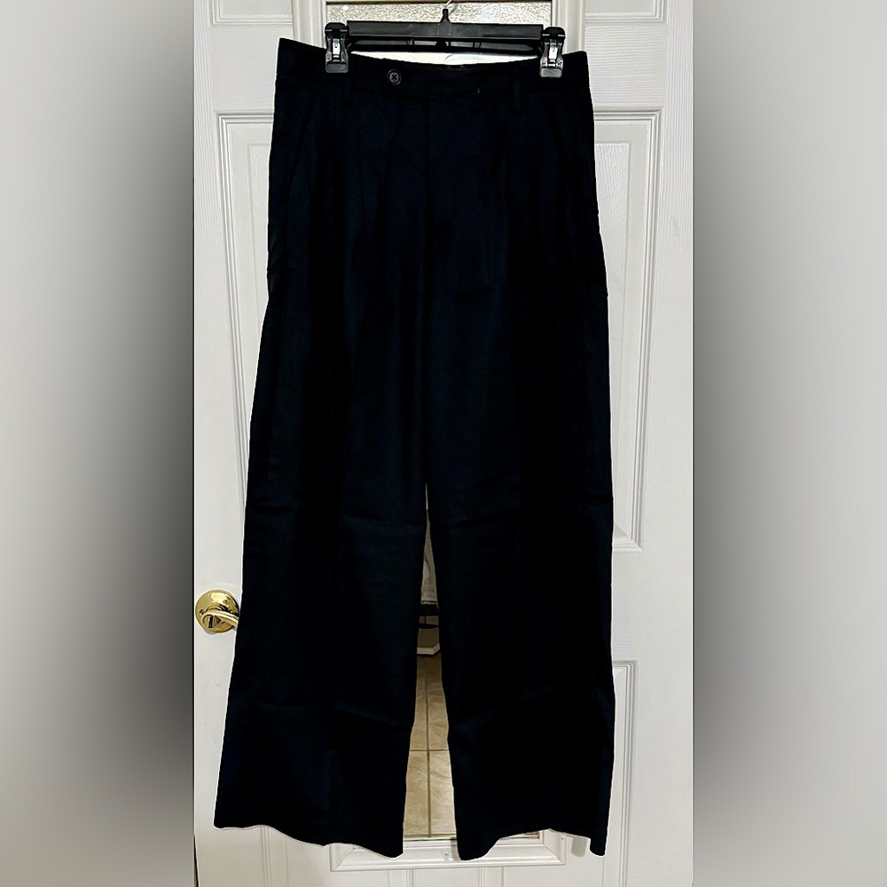 Banana Republic Wide Leg Trouser Pants | Black